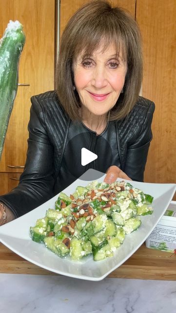 Rose Reisman on Instagram: "Jumped onto the smashed cucumber salad train, and it’s delicious! A great refreshing salad for summer.

Give it a shot and let me know what you think. Recipe ⬇️

INGREDIENTS 
1 1/2 lb English cucumbers or baby cucumbers 
1/4 tsp salt 
1/3 cup almonds 
3 oz feta cheese 
2 tbsp olive oil 
2 tbsp lemon juice 
1/4 cup chopped basil 

INSTRUCTIONS 
1.  Cut cucumber width wise into 4” long pieces. Cut each piece in half lengthwise. 
2. Place in large baggie or reusable bag and gently smash with mallet or first just until skin begins to crack. Don’t over smash. 
3. Cut smashed cucumber into bite sized pieces.
4. Add to bowl with salt and let rest 5 minutes. Drain any excess liquid. 
5. Toast almonds, then chop. 
6. Meanwhile mash feta cheese in bowl, add olive oil, lem Smashed Cucumber Salad With Feta, Baked Pear, Smashed Cucumber, Salad For Summer, Cucumber Salads, Smashed Cucumber Salad, Quinoa Rice, Mediterranean Meals, Baked Pears