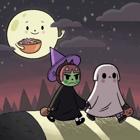 Treat Or Trick, Icon Halloween, Halloween Icon, Summer Camp Island, Island Wallpaper, Wearing A Mask, Neon Aesthetic, Halloween Icons, Good Cartoons