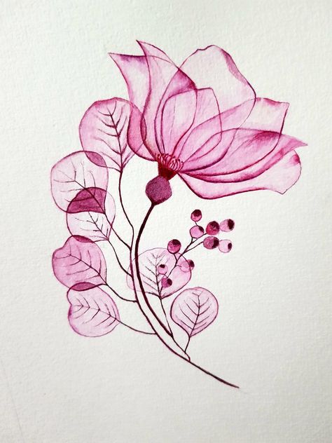 Transparent Watercolor Paintings, Transparent Watercolor, Transparent Flowers, Watercolor Projects, Water Flowers, Watercolor Techniques, Patterns In Nature, Watercolor Artist, Flowers Nature