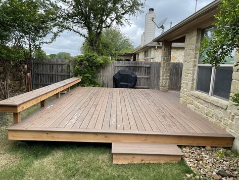 Deck With Border, Azek Decking, Decking Options, English Walnut, Wooden Deck, Beech Tree, Wooden Decks, Backyard Ideas, Backyard Landscaping