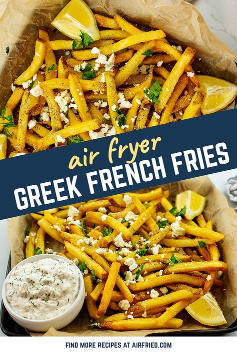 Greek French Fries Recipe, Greek Fries Recipe, Cavenders Greek Seasoning, Air Fryer Fries, Greek Fries, Fries At Home, Greek Gyros, Gyro Recipe, French Fries Recipe