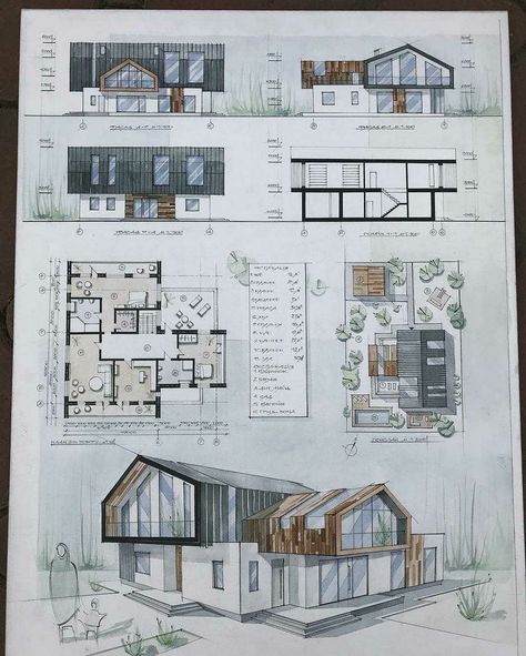 Architecture Design Presentation, Architecture Drawing Presentation, Detail Arsitektur, Architecture Portfolio Layout, Landscape Design Drawings, Eksterior Modern, Model Architecture, Architecture Drawing Plan, Architecture Portfolio Design