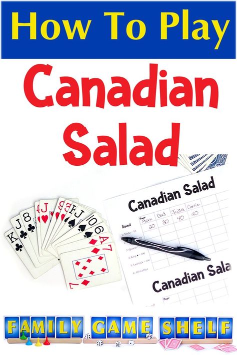 How to play the family card game Canadian Salad from Family Game Shelf Card Games For One, Game Shelf, Library Games, Family Card Games, Fun Card Games, Indoor Games For Kids, Senior Activities, Games For Teens, Childrens Games