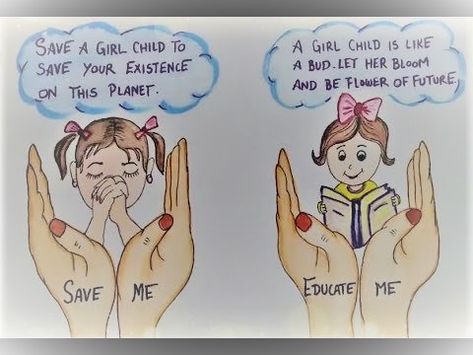 Children Rights Drawing, Women Education Poster, Girls Education Poster, Pariksha Pe Charcha Poster Drawing, Save The Girl Child Painting, Save Girls Poster Drawing, Beti Bachao Beti Padhao Painting, Save The Girl Child Poster Drawing, Beti Bachao Drawing