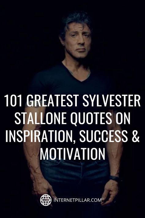 101 Greatest Sylvester Stallone Quotes on Inspiration, Success & Motivation - #quotes #bestquotes #dailyquotes #sayings #captions #famousquotes #deepquotes #powerfulquotes #lifequotes #inspiration #motivation #internetpillar Rocky Quotes Motivation, Filmmakers Quotes, Quotes On Inspiration, Sylvester Stallone Quotes, Rocky Quotes, Filmmaking Quotes, Romantic Dialogues, Small Quotes, People Fall In Love