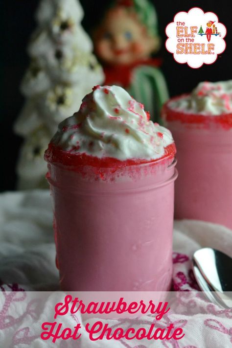 Strawberry Hot Chocolate, Hot Chocolate Recipe Homemade, Hot Drinks Recipes, Chocolate Recipes Homemade, Hot Cocoa Recipe, Hot Chocolate Drinks, Hot Chocolate Recipe, Cocoa Recipes, Warm Drinks