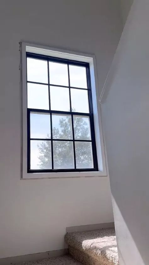 How to Upgrade Your Plain Windows With DIY Window Grids | Hometalk Diy Window Grids, Windows With Grids, Best Spray Paint, Window Grids, Tape Window, Wall Art Tutorial, Faux Window, Double Hung Windows, Window Covering