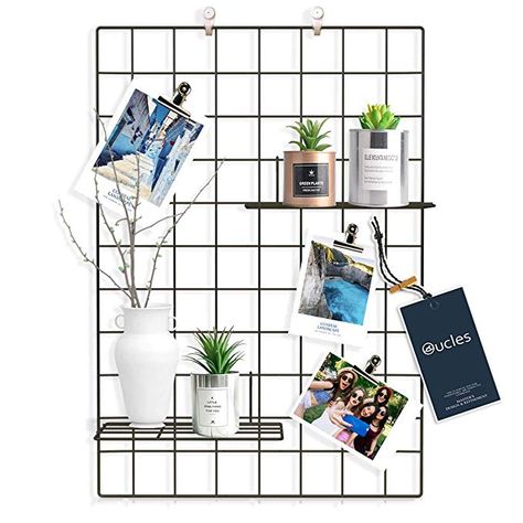 Grid Photo Wall, Art Display Wall, Photo Wall Display, Grid Panel, Wall Decor Storage, Modern Room Decor, Metal Grid, Marble Decor, Display Panel