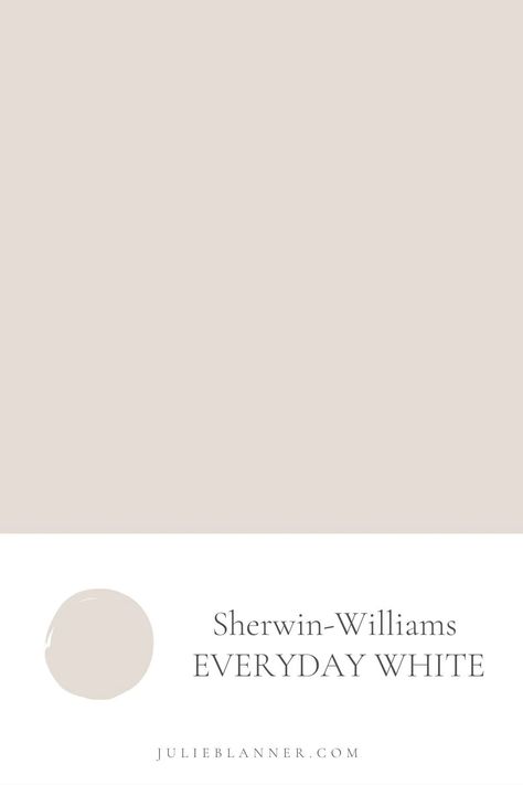 Sherwin Williams Everyday White White Sherwin Williams, Twins Bedroom, Warm Neutral Paint Colors, Sherwin Williams White, Off White Paints, Neutral Paint Colors, Sherwin Williams Paint Colors, Kitchen Paint Colors, Beautiful Home Designs