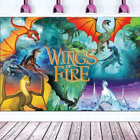 Wings Of Fire Party Decorations, Wings Of Fire Party Ideas, Wings Of Fire Birthday Party Ideas, Wings Of Fire Party, Wings Of Fire Birthday, Dragon Birthday Theme, Fire Party Ideas, Fire Birthday, Dragon Themed Birthday Party