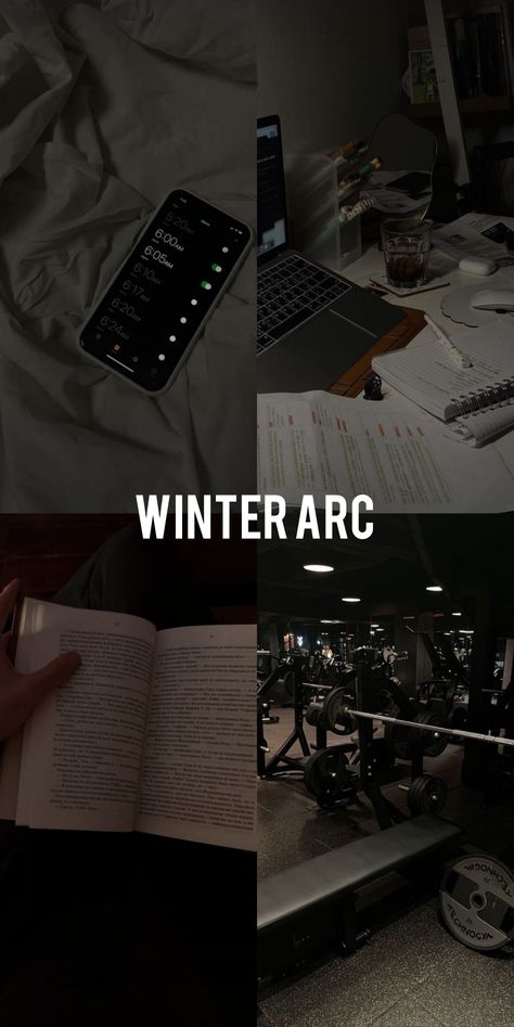 Winter arc aesthetic Seclusion Aesthetic, Fitness Aesthetic Collage, Winter Arch Gym, Winter Arc Mood Board, Winter Arc Gym Motivation, Winter Arc Motivation Aesthetic, Winter Arc Aesthetic Dark, Winter Arc Aestethic, Winter Arc Motivation Wallpaper