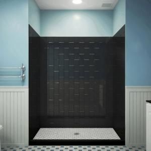 Transolid Expressions 48 in. x 48 in. x 72 in. 3-Piece Easy Up Adhesive Alcove Shower Wall Surround in Sea Fog-EWK484872-44 - The Home Depot Subway Tile Patterns, Wall Alcove, Contemporary Shower, Shower Surround, Corner Shower, Black Shower, Shower Kits, Installation Design, Acrylic Panels