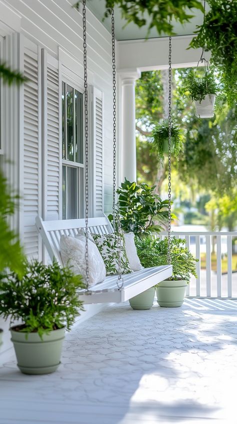 Stylish Modern Front Porch Ideas for a Welcoming Home - Remodr Cozy Front Porch Ideas, Cottage Front Porch, Cozy Front Porch, Modern Front Porch Ideas, Modern Front Porches, Pretty Porches, Big Front Porches, Modern Front Porch, Big Porch