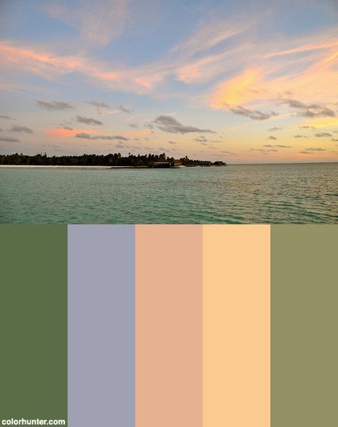 Maldives+Sunset+Color+Scheme Sunset Color Scheme, Maldives Sunset, Sunset Color Palette, Sunset Color, Outdoor Furniture Design, Artwork Ideas, Color Chip, Beautiful Travel, Sunset Colors