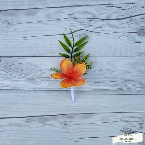 The best wallpapers of all time! Prom Boutonniere, Boutonnieres Prom, Tropical Orange, Tropical Greenery, Beach Wedding Flowers, Flower Artificial, Wedding Boutonniere, Corsage And Boutonniere, Prom Flowers