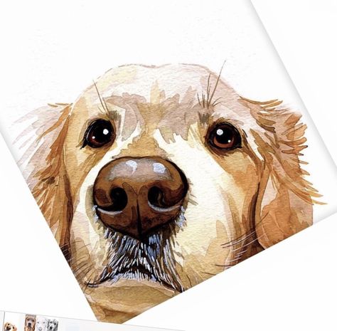 Golden Retriever Painting Easy, Golden Retriever Watercolor, Golden Retriever Painting, Paint Your Pet, Whimsical Art Paintings, Beautiful Art Paintings, Animal Portraits Art, Mosaic Art Projects, Black Cat Art