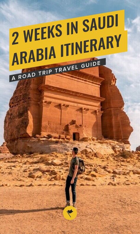 2 Weeks in Saudi Arabia Itinerary - A Road Trip Travel Guide - 2 Weeks in Saudi Arabia, a road trip itinerary taking you to Riyadh, Al Ula, Jeddah, Medina, Abha and so much more. #travel #destinations #saudiarabia #middleeast #asia Saudi Arabia Road Trip, Saudi Arabia Travel, Medina Saudi Arabia, Travel To Saudi Arabia, Road Trip Travel, Jeddah Saudi Arabia, Modern Skyscrapers, Trip Itinerary, Road Trip Itinerary