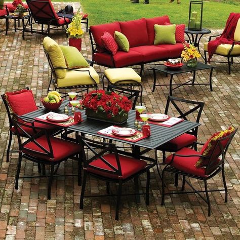 Outdoor Dining Patio, Painting Patio Furniture, Dining Patio, Patio Dining Furniture, Terrace Furniture, Metal Patio Furniture, Outside Furniture, Iron Chair, Modern Patio