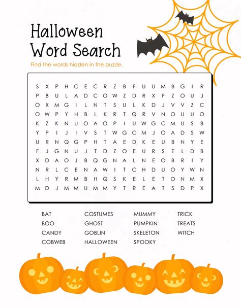 Halloween Word Search Printables & Free School Worksheet Puzzles for Kids. October Fun & Activities. Get Halloween activities for kids, October Halloween fun ideas, October activities and Halloween games school programs, and PTA school events at roommomrescue.com! Halloween School Printables Free, October Word Search For Kids, Halloween At School Activities, Halloween Word Search Free Printable, Halloween Activity Sheets Free Printable, Halloween Fun Ideas, October Worksheets, Halloween Word Search Printables, Halloween Worksheets For Kids