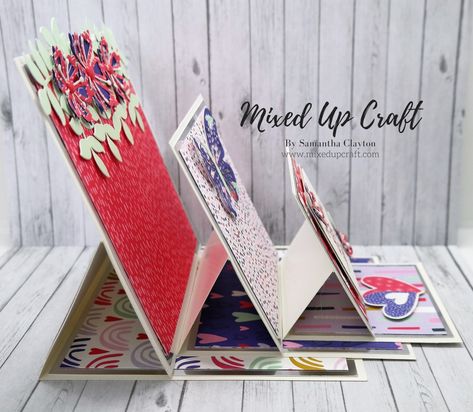 Diy Easel, Up Craft, Creative Card, Anna Griffin Cards, Birthday Card Design, Shaped Cards, Easel Cards, Fold Cards, 3d Paper Crafts