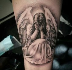 100 Angel Tattoo Ideas for Men and Women - The Body is a Canvas #angeltattoos #tattooideas Angel Tattoo Meaning, Small Angel Tattoo, Apocalypse Tattoo, Beautiful Angel Tattoos, Angel Tattoo For Women, Guardian Angel Tattoo Designs, Fallen Angel Tattoo, Guardian Angel Tattoo, Tattoos Beautiful