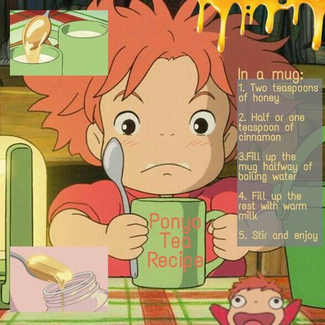 #ghibli #ponyo #honey #cinnamon #aesthetic #anime #food #animefood #love #Ghiblifilm #movie #kids #sosuke #tea #recipe Pizza Delivery Man, Timelapse Video, Pizza Delivery, So Satisfying, A Hug, Delivery Man, Mug, Tea, Anime