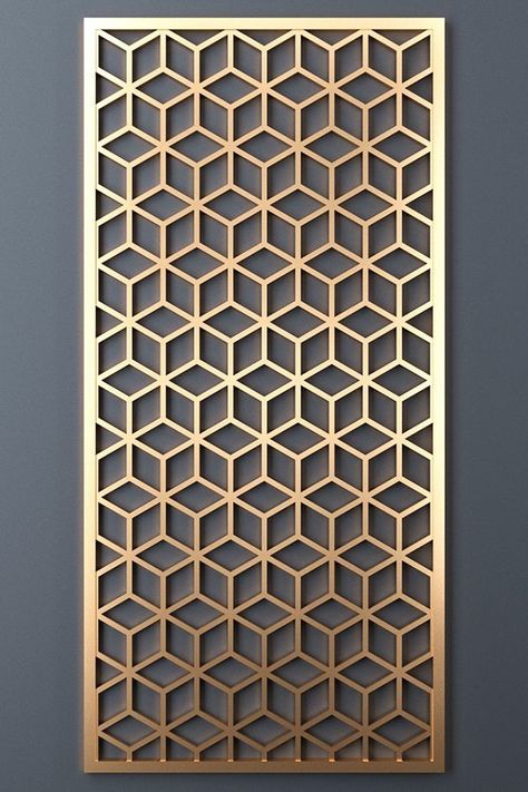 Effect picture of laser cut pattern Metal Lattice Panels, Cnc Jali Design, Wall Gate, Fence Screen, Jaali Design, Laser Cut Screens, Steel Door Design, Metal Doors Design, Grill Door Design