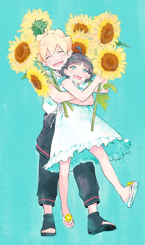 Himawari x boruto ❤️ Naruto New Generation, Naruto Mobile, Naruto Family, Manga Naruto, Uzumaki Boruto, Naruto Fan Art, Japon Illustration, Boruto Naruto Next Generations, Naruto And Hinata