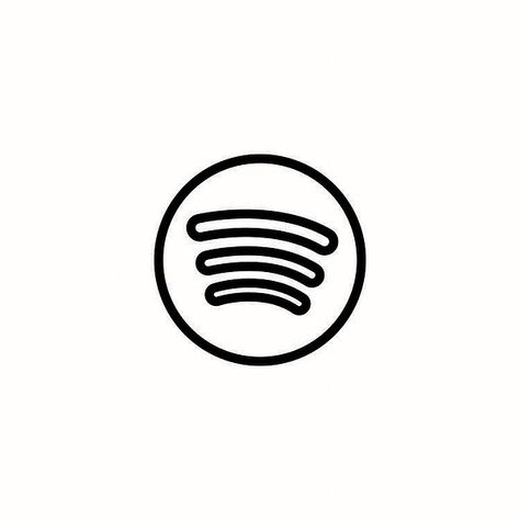 White And Black Spotify Icon, White App Icon Spotify, White Ios Icons Aesthetic, White Icon Spotify, Spotify Logo Black, White Minimalist App Icons, White Widgetsmith Icon, Minimalist Iphone Icons, Spotify Logo White