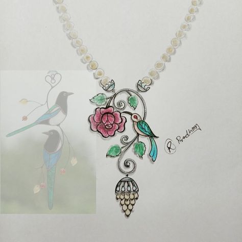 Embodari Design, Jewellery Motifs, Pencils Sketch, Accessories Design Sketch, Antique Necklace Gold, Gem Drawing, Necklace Drawing, Modern Jewellery Design, Jewellery Design Sketches