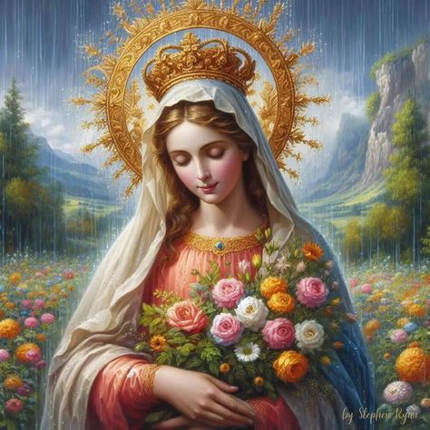 Queen Of Heaven And Earth, Mary Queen Of Heaven, Queen Of Heaven, Heaven And Earth, Heavy Heart, Blessed Mother Mary, Hail Mary, Holy Family, Blessed Mother