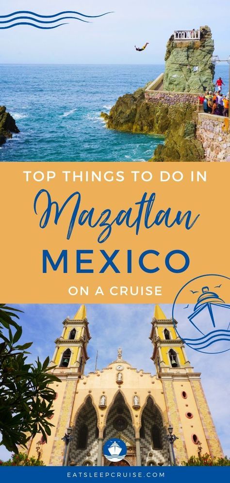 Top Things to Do in Mazatlan, Mexico on a Cruise in 2020. If you have an upcoming cruise to the Mexican Riviera, our Top Things to Do in Mazatlan, Mexico on a Cruise will help you plan your day ashore in this port. #cruise #Mexico #MexicanRiviera #thingstodo #eatsleepcruise Mazatlan Mexico Cruise Port, Mazatlan Cruise Port, Mexican Cruise, Mexican Riviera Cruise, Mexican Riviera, Mexico Cruise, Cruise Planning, Cruise Excursions, Plan Your Day