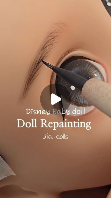 Painting Doll Faces, Doll Face Template, Porcelain Doll Face, Disney Baby Dolls, Barbie Repaint, Doll Makeover, Doll Face Paint, Disney Doll, Doll Faces