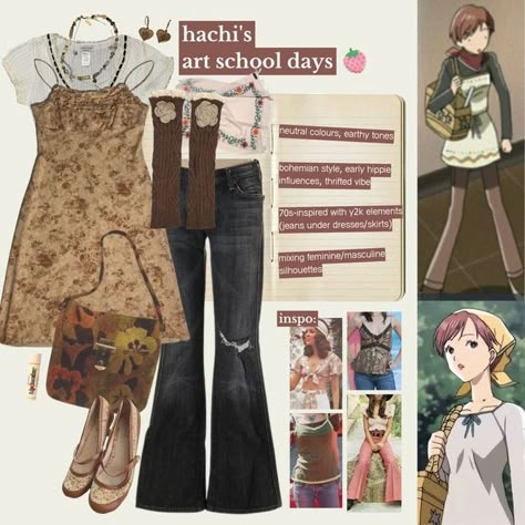 Soul Style Fashion, Nana Hachi Fashion, Reira Serizawa Outfit, Hachi Nana Outfits Inspired, Nana Aesthetic Outfit, Nana Style Fashion, Hachi Clothes, Hachi Outfits Inspired, Nana Hachi Outfit