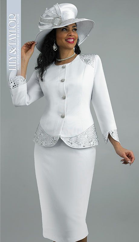 White Church Dresses, Cute Church Outfits With Jeans, First Lady Church Suits, White Skirt Suit, Church Dresses For Women, Church Suits And Hats, Dresses Church, Church Attire, Women Church Suits