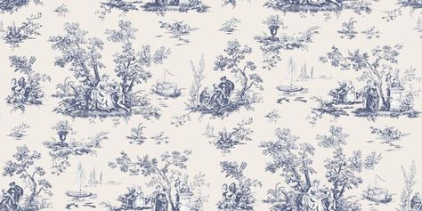 Artisan Toile De Jouy Wallpaper French Blue 670548 : Amazon.co.uk: DIY & Tools Toile Pattern, Stick It, French Grey, French Blue, Shabby Chic Decor, Chic Decor, Shabby Chic, Blue, Design