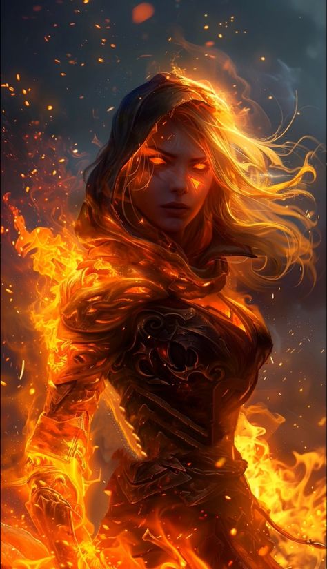 Queen Of Fire, Fire Goddess, Game Photo, Phoenix Art, Fire Art, Female Girl, Witch Art, Fantasy Aesthetic, Fantasy Inspiration