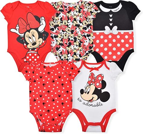 Rainbow Bodysuit, Newborn Girl Clothes, Cute Bodysuits, Baby Sleepers, Newborn Onesies, Minnie Mouse Girl, Newborn Girl Outfits, Baby Jumpsuit