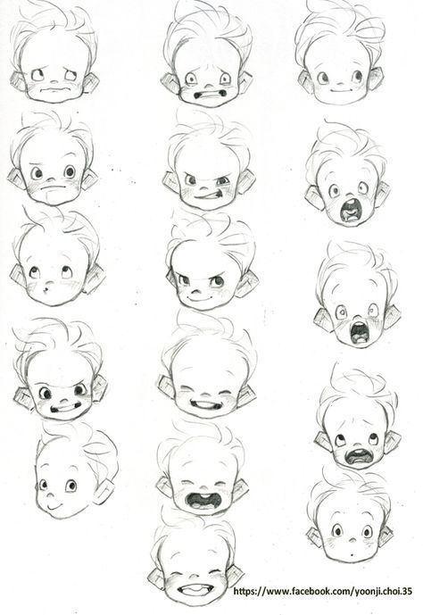 Desen Realist, Desen Anime, Baby Drawing, Drawing Faces, Drawing Expressions, 캐릭터 드로잉, 인물 드로잉, Cartoon Faces, Art Et Illustration