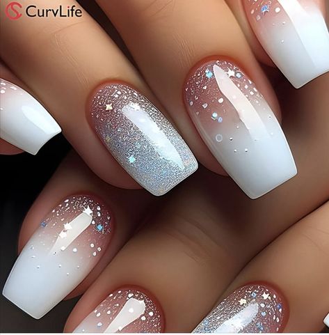 Fake Nails Short Square, White Fake Nails, French Press On Nails, Ballet Nails, Nails Short Square, Nagel Tips, Nail Forms, Gradient Nails, Nails French