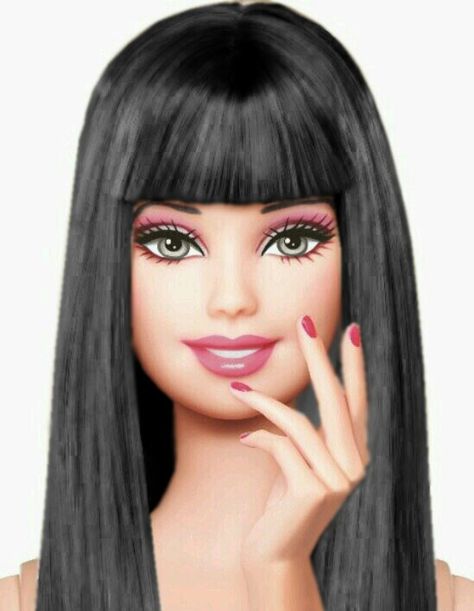 Barbie Latina Barbie With Black Hair, Black Hair Barbie, Dark Barbie, Latina Outfit Ideas, Ariana Grande Tumblr, Barbie Face, Barbie 90s, Barbie Printables, Latina Outfit