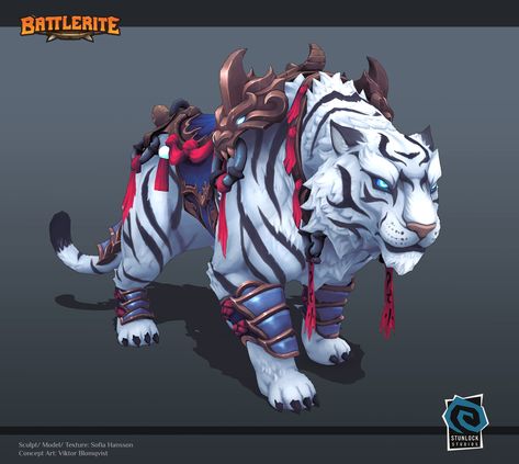 Stylized Tiger, Guild Wars 2, Big Cats Art, Guild Wars, Tiger Art, Mythical Creatures Art, A Tiger, Animal Games, White Tiger