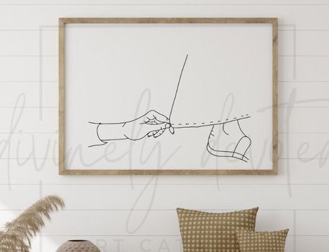 "Close Enough to Touch is a stunning piece of Christian wall art that features a beautiful depiction of faith in the healing power of Jesus Christ. The minimalist design of this artwork makes it a perfect addition to any modern home décor. Whether you are looking for a way to display your faith in a subtle but powerful way or simply want to add some beautiful artwork to your walls, this piece is sure to impress. The image of Jesus Christ in Close Enough to Touch is a reminder of the healing power of faith. The accompanying text reads \"Healed\" and serves as a reminder of the many times throughout the Bible when Jesus healed the sick and the brokenhearted. This piece is a beautiful representation of the hope and comfort that can be found through faith in Jesus Christ. The line art style of Bible Line Art, Subtle Christian Art, Christian Abstract Art, Simple Christian Art, Line Art Christian, Jesus Line Art, Christian Line Art, Worship Art, Modern Christian Art