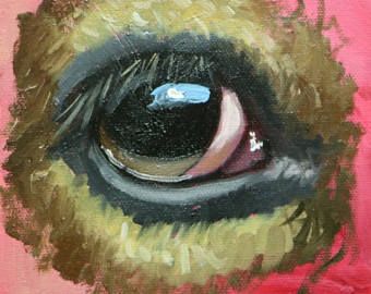 Cow Eye painting 1 6x6 inch original portrait figure oil painting by Roz Cow Eyes Painting, How To Paint Cow Eyes, Cow Eyes Drawing, Painting Statues, Nguni Cows, Eye Pencil Drawing, Collage Quilting, Cow Eyes, Cow Drawing