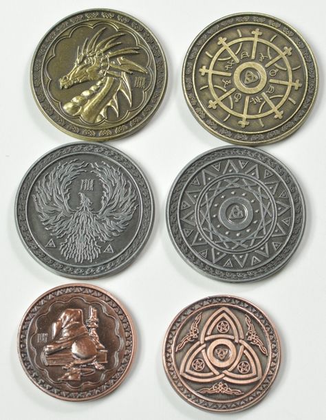 Currency Concept Art, Fantasy Currency Design, Fantasy Currency, Fantasy Coins, Fantasy Objects, Magic Coins, Coin Art, Fantasy Props, Coin Design