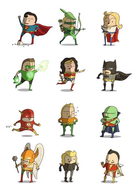 Superheroes by Ben Scruton, via Behance Marvel Vs Dc, Zombie Halloween, Black Canary, Green Arrow, Superhero Design, Green Lantern, Dc Superheroes, Aquaman, Character Design References