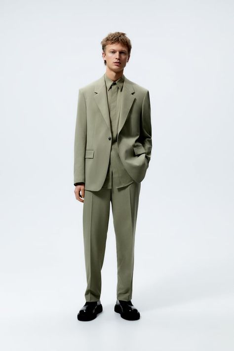 Green Suit Men, Linen Suits For Men, Suit For Men Wedding, Green Wedding Suit, Summer Suits Men, Zara Suits, Stylish Mens Suits, Modern Suits, Wedding Outfit Men