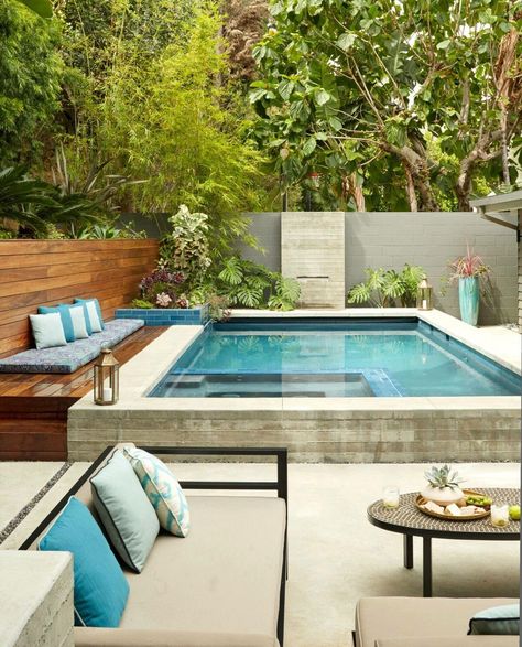 Endless Pools, Kleiner Pool Design, Deck Piscina, Small Swimming Pools, Diy Swimming Pool, Backyard Designs, Small Pool Design, Deck Designs, Backyard Pool Landscaping