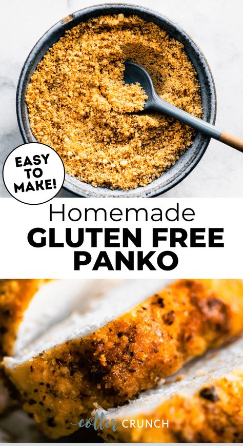 Gluten Free Crumbed Chicken, Gluten Free Panko Recipes, Gluten Free Fish Breading, Grain Free Lunch Ideas, Paleo Bread Crumbs, Gluten Free Breaded Chicken, Gf Dough, Gluten Free Panko Bread Crumbs, Panko Recipes