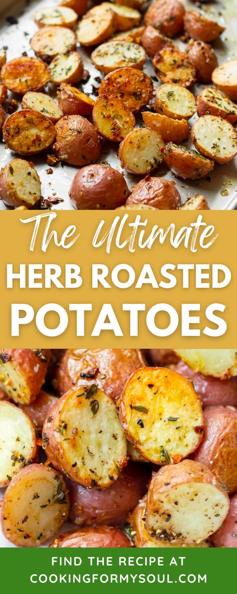 Herbed Roasted Potatoes, Garlic Thyme Potatoes, Herb Basted Potatoes, Herb Potatoes Baked, Rosemary And Garlic Roasted Potatoes, Garlic And Rosemary Potatoes, Garlic Rosemary Roasted Potatoes, Garlic Herb Roasted Vegetables, Garlic Roasted Red Potatoes Oven